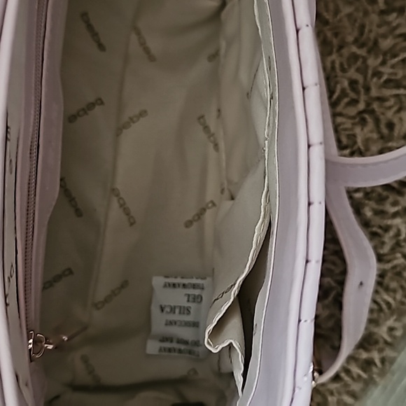 NWT Bebe Purse Aerin Top Handle Satchel Faux Leather Crossbody Pink - Picture 8 of 9